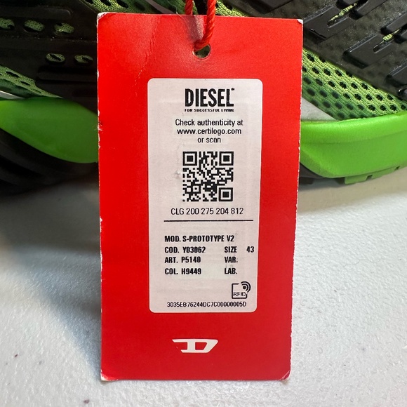 Diesel S-Prototype V2 Men\'s Green and Black Trainers main image 7